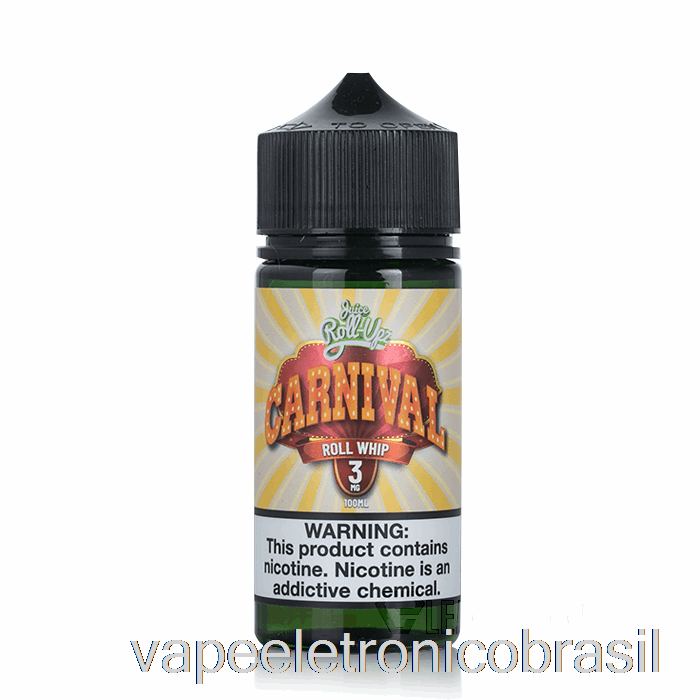 Vape Recarregável Roll Chicote - Carnaval - Suco Roll-upz E-líquido - 100ml 0mg